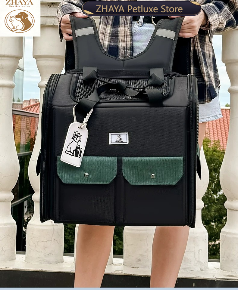Foldable Backpack Small - Mochila Transportadora para Gatos Grandes ZHAYA,