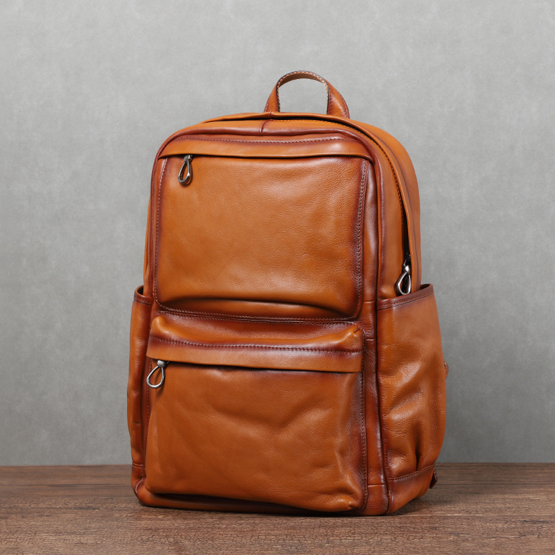 YETTIES Mochila de cuero curti - Laptop Backpack 15.6 reseña y precio