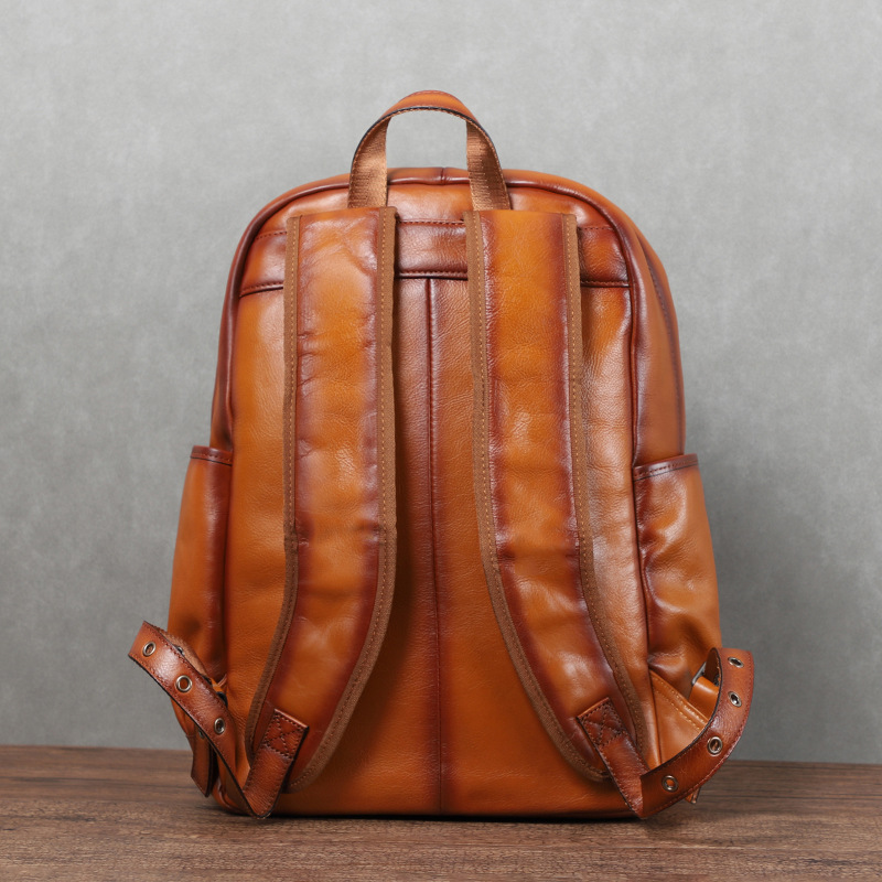 YETTIES Mochila de cuero curti - Laptop Backpack 15.6 reseña y precio