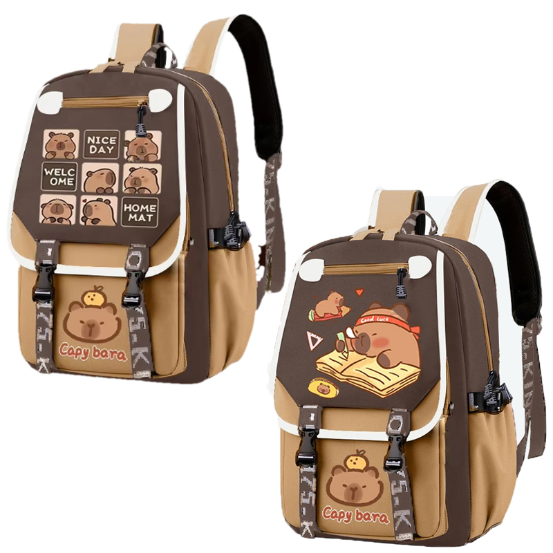 Mochila Kawaii Capybara elegan - School Backpack Teen reseña y precio